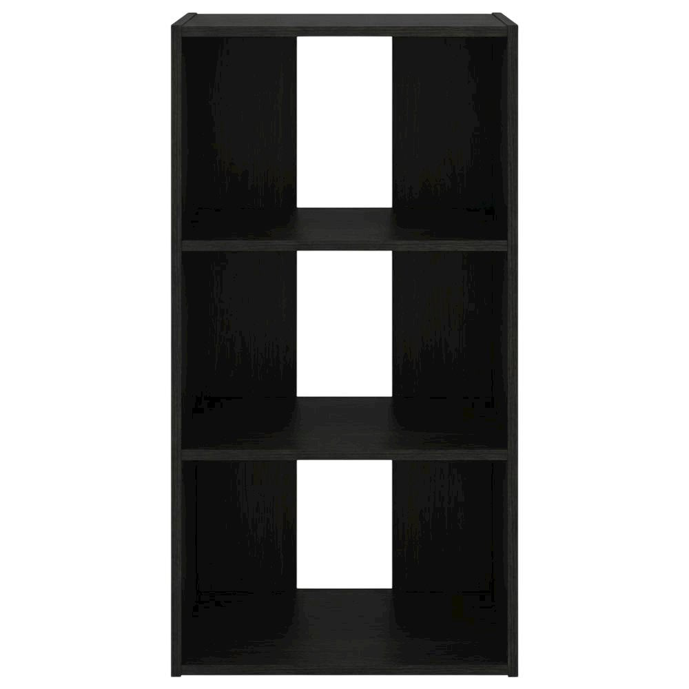 Wood Bookcase in Warm Brown Finish with Sturdy Design for Home Storage