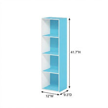 Wooden bookcase with open shelves for versatile storage