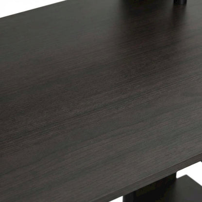 Walnut Finish Computer Writing Desk with Modern Design and Sturdy Build