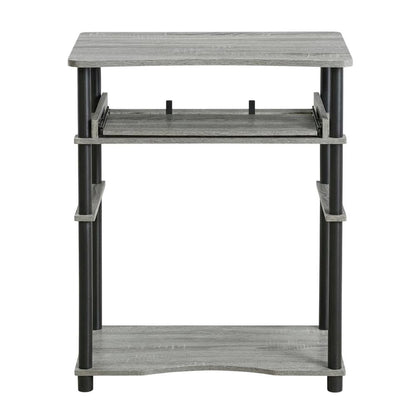 Computer Desk with French Oak Grey/Black Finish for Home Office