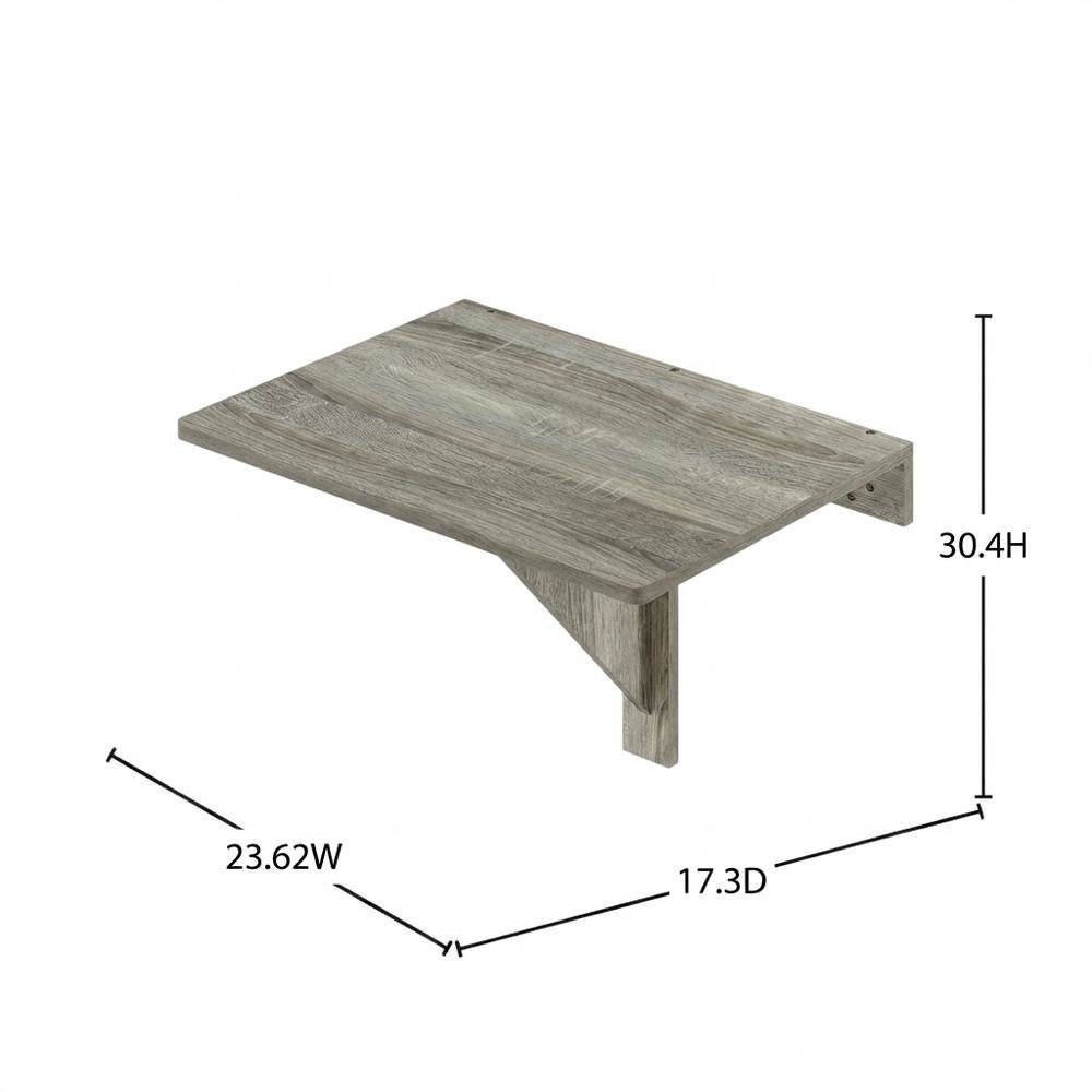 Brown, Wall Mounting Folding Table, Folding Design, Wall Mounted