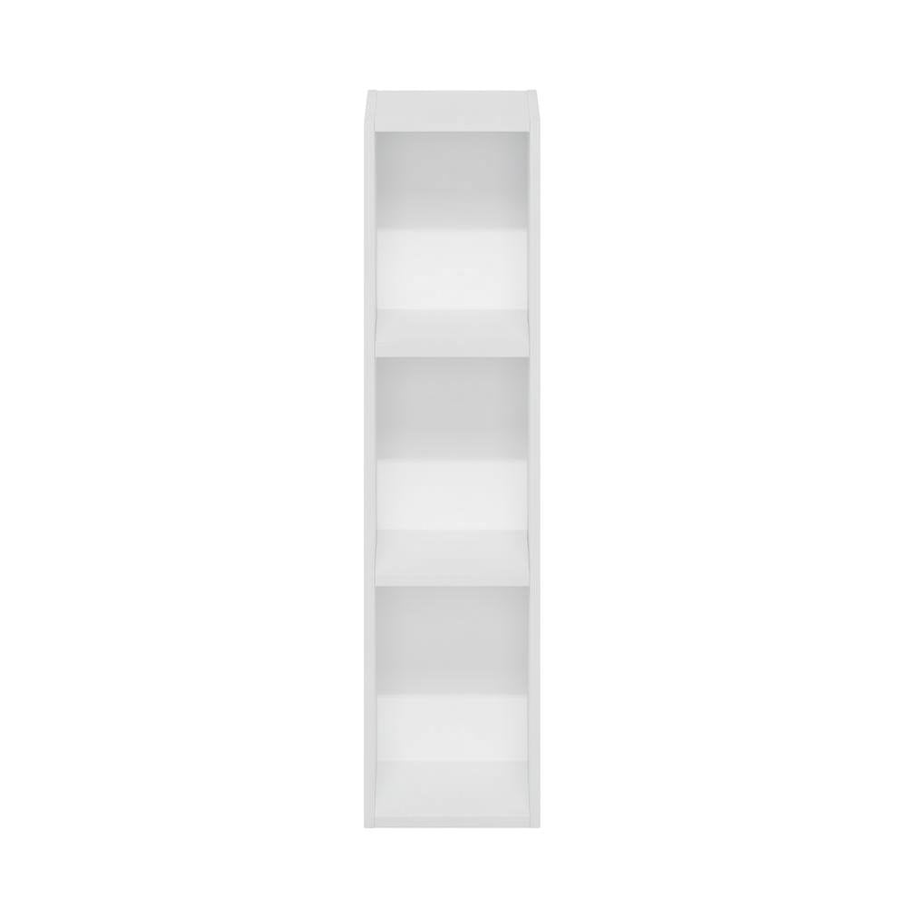 Wooden white bookcase with compact design for versatile storage