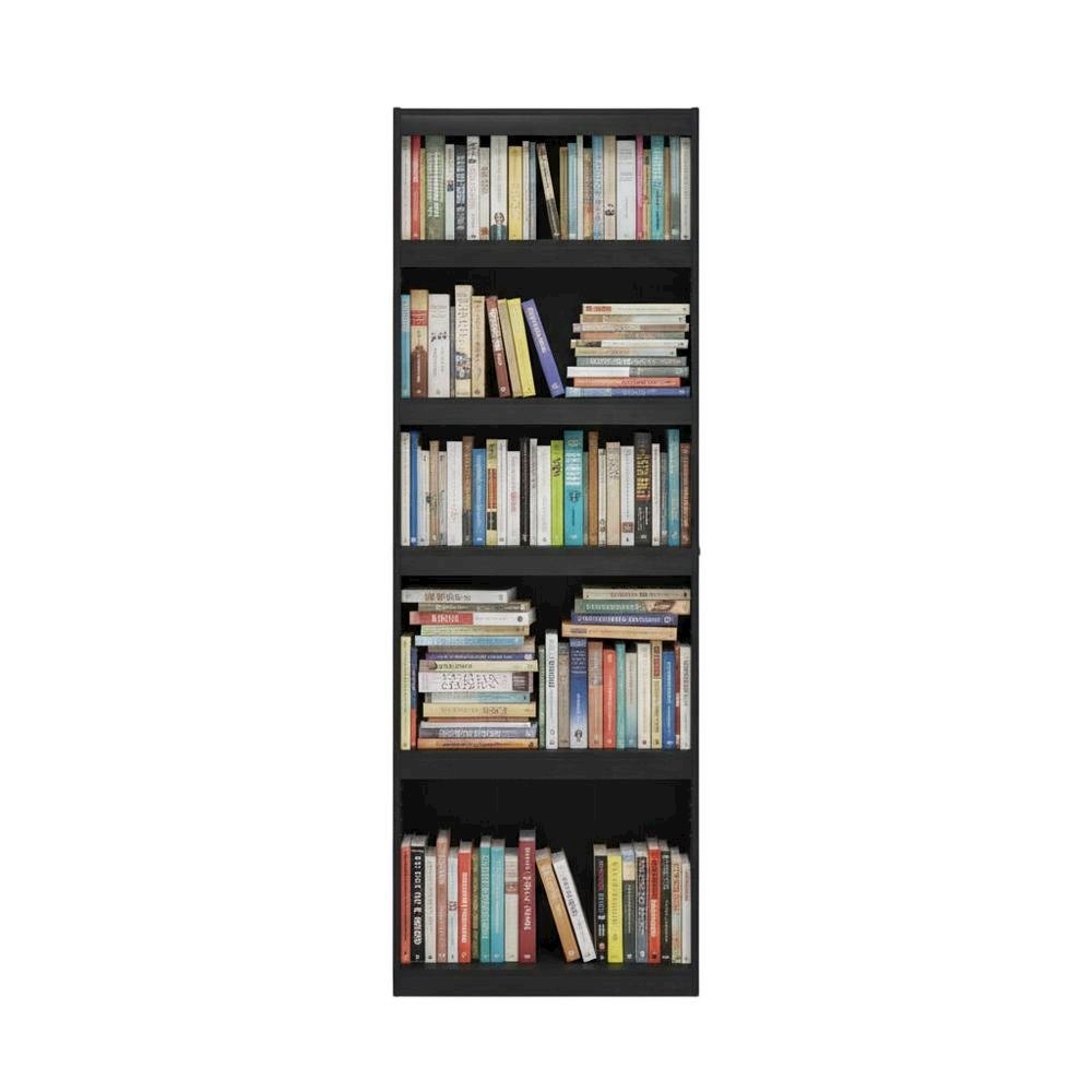 Blackwood 5-Tier Shelf Bookcase with Ample Storage and Sturdy Wood Construction