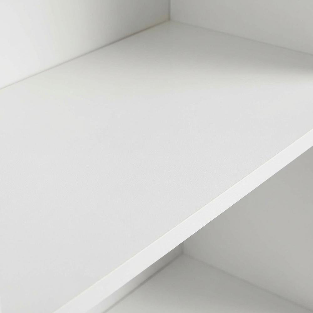 Wooden Bookcase with Adjustable Shelves for Living Room and Office