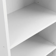 Wooden bookcase with open-back design for versatile storage