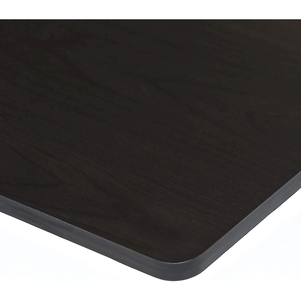 Black Wooden End Tables Set of 2 with Two-Tier Storage for Living Room