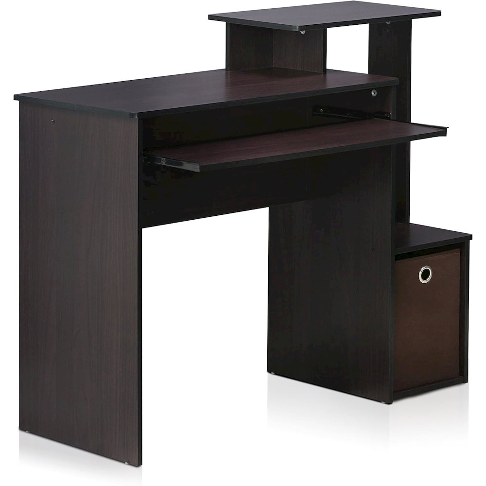 Brown Wooden Office Desk with Storage, Writing Desk and Study Desk Design