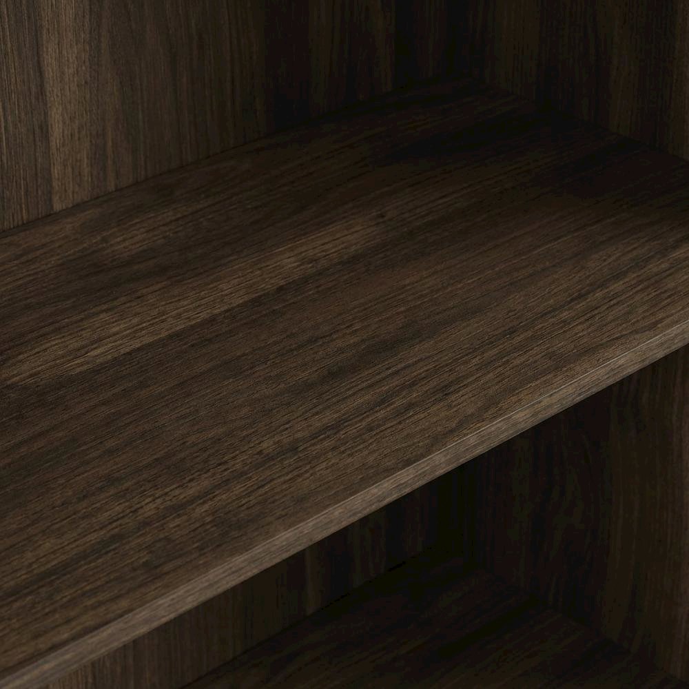 Wooden 4-Tier Open Shelf with Ample Storage in Walnut Finish