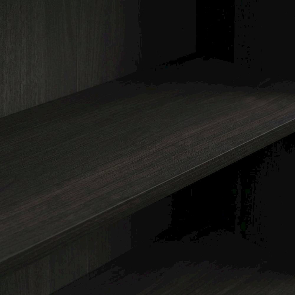 Three-Tier Open Shelf Bookcase in Espresso Finish for Storage and Display
