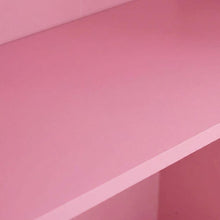 Pink 3-Tier Adjustable Shelf Bookcase with Sturdy Wood Construction