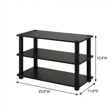 Brown 3-Tier Shoe Rack, Composite Wood, PVC Tubes, Tool-Free Assembly