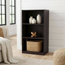 Wooden 3-Tier Bookcase with Storage Shelves for Living Room and Office