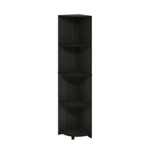 Espresso 4-Tier Corner Bookcase with Multiple Shelves for Space Optimization