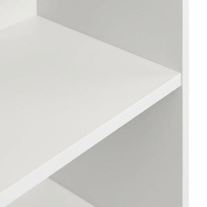 Wooden bookcase with open shelving for home storage