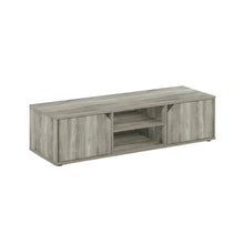Wood TV Stand for Up to 55 Inch Displays in French Oak Finish with Modern Design