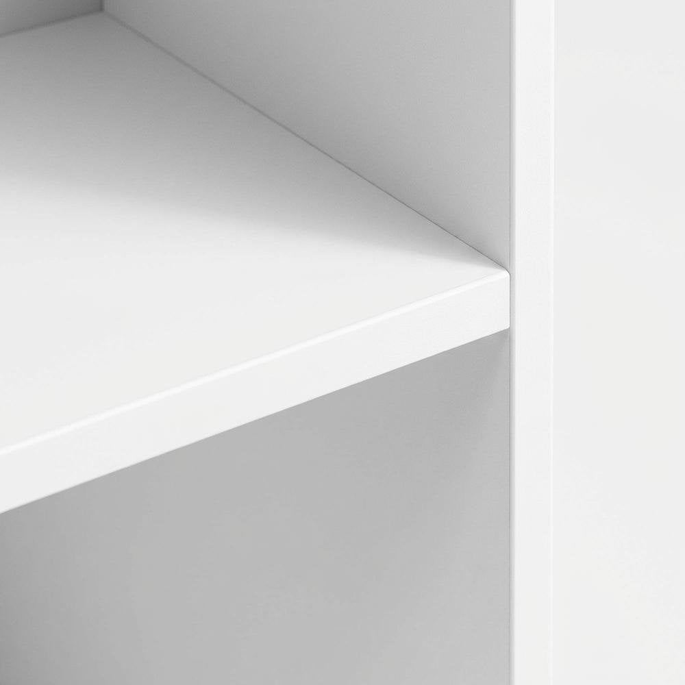 Wooden 4-Tier Open Shelf Closet Organizer for Multipurpose Storage, Organization