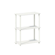 Wooden 3-Tier Display Rack with Shelving Unit and Bookcase for Home and Office