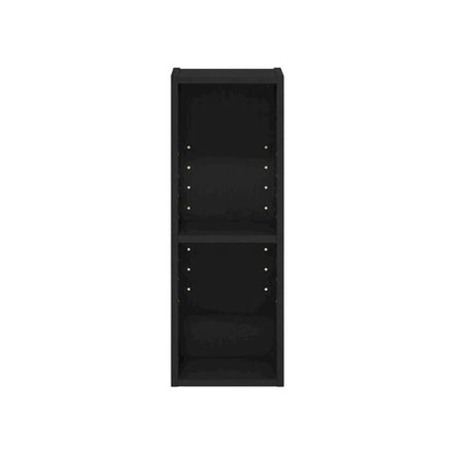 Wooden bookcase in black with compact size and sturdy construction