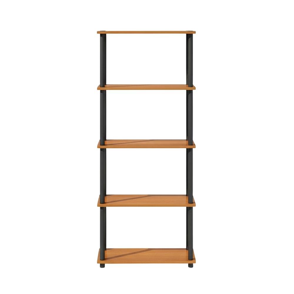 Wood Bookcase with Adjustable Shelves and Sturdy Construction