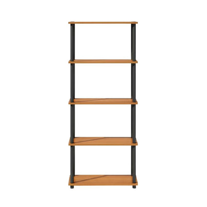 Wood Bookcase with Adjustable Shelves and Sturdy Construction