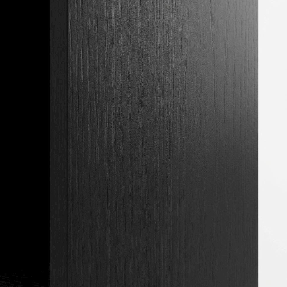 Wooden bookcase in black with compact size and sturdy construction