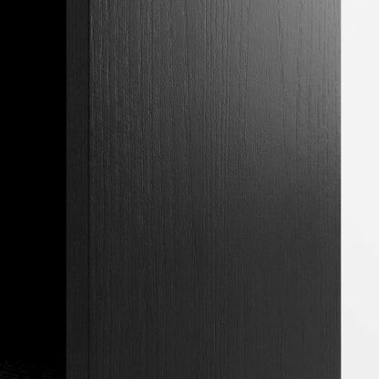Wooden bookcase in black with compact size and sturdy construction