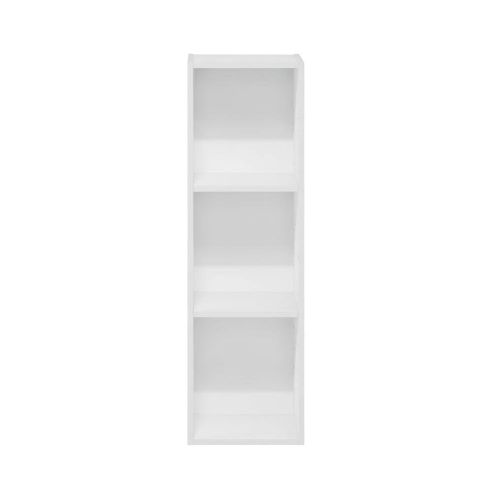 Wooden White Bookcase with Compact Design and Sturdy Construction