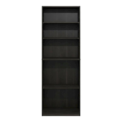 Wooden bookcase in natural finish with sturdy design for living room or office