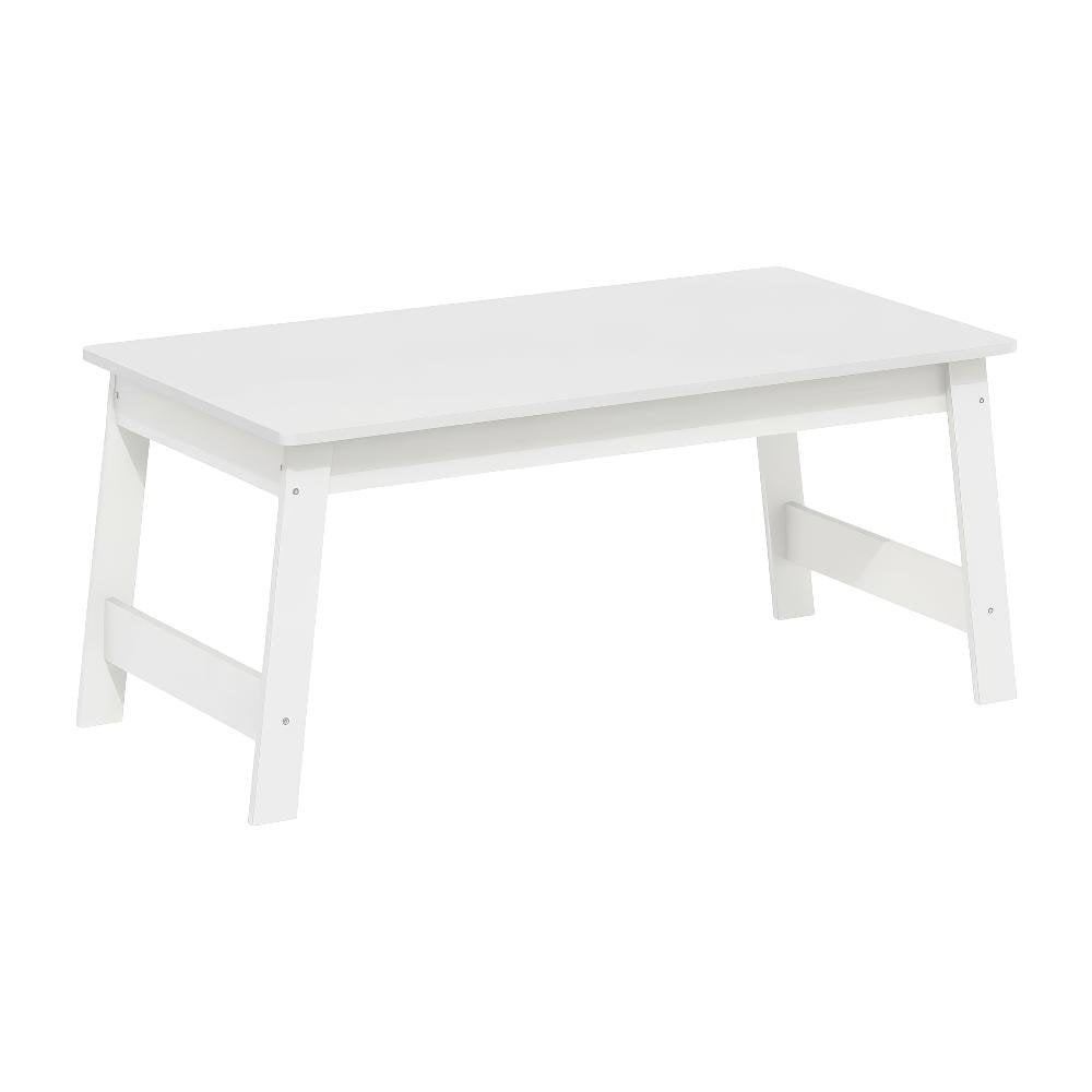 White Coffee Table with Minimalist Design and Lightweight Build