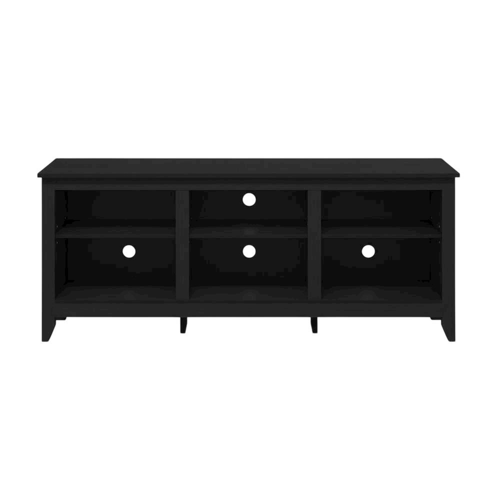 Wood TV Entertainment Center for 65 Inch TV with Américo Finish and Storage