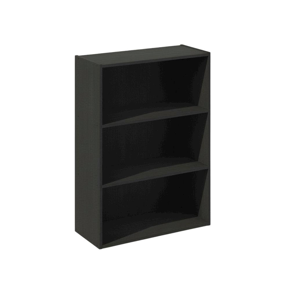 Wood bookcase with sleek design for versatile storage