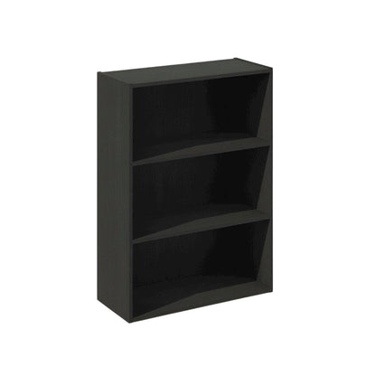Wood bookcase with sleek design for versatile storage