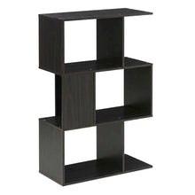 Espresso 3-Tier Open Book Shelf with Rustic Wooden Design