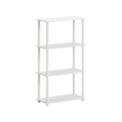 Wooden Bookcase with Open Shelves for Living Room and Office Use