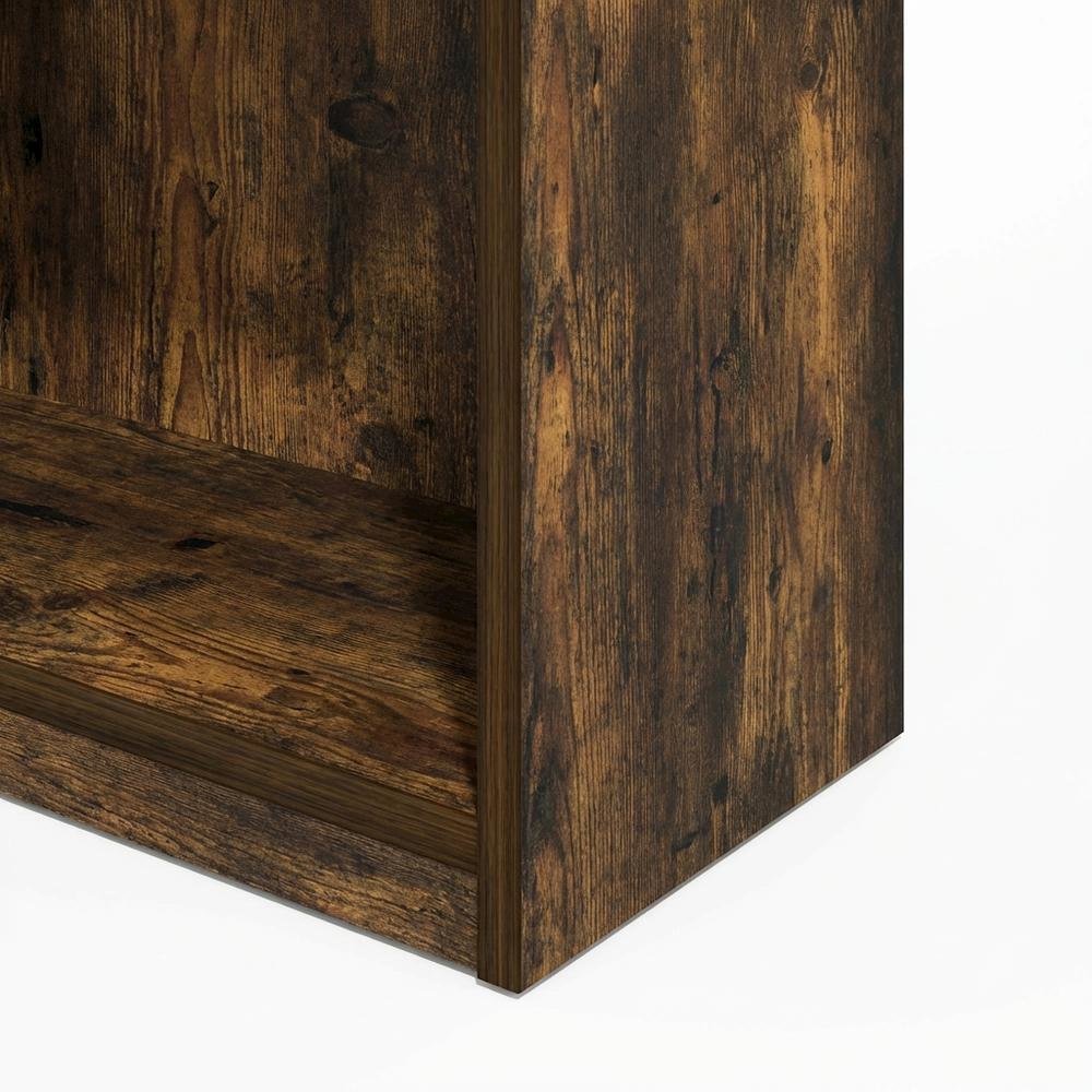Wood Bookcase with Adjustable Shelves and Modern Design