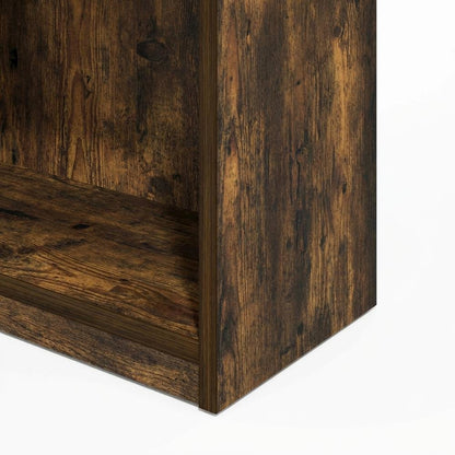 Wood Bookcase with Adjustable Shelves and Modern Design