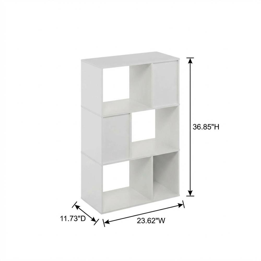 Wooden Bookcase with Open Shelves for Home Storage