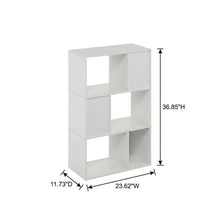 Wooden Bookcase with Open Shelves for Home Storage