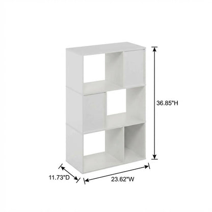 Wooden Bookcase with Open Shelves for Home Storage