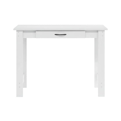 White Writing Desk With Drawer For Home Office And Residential Use