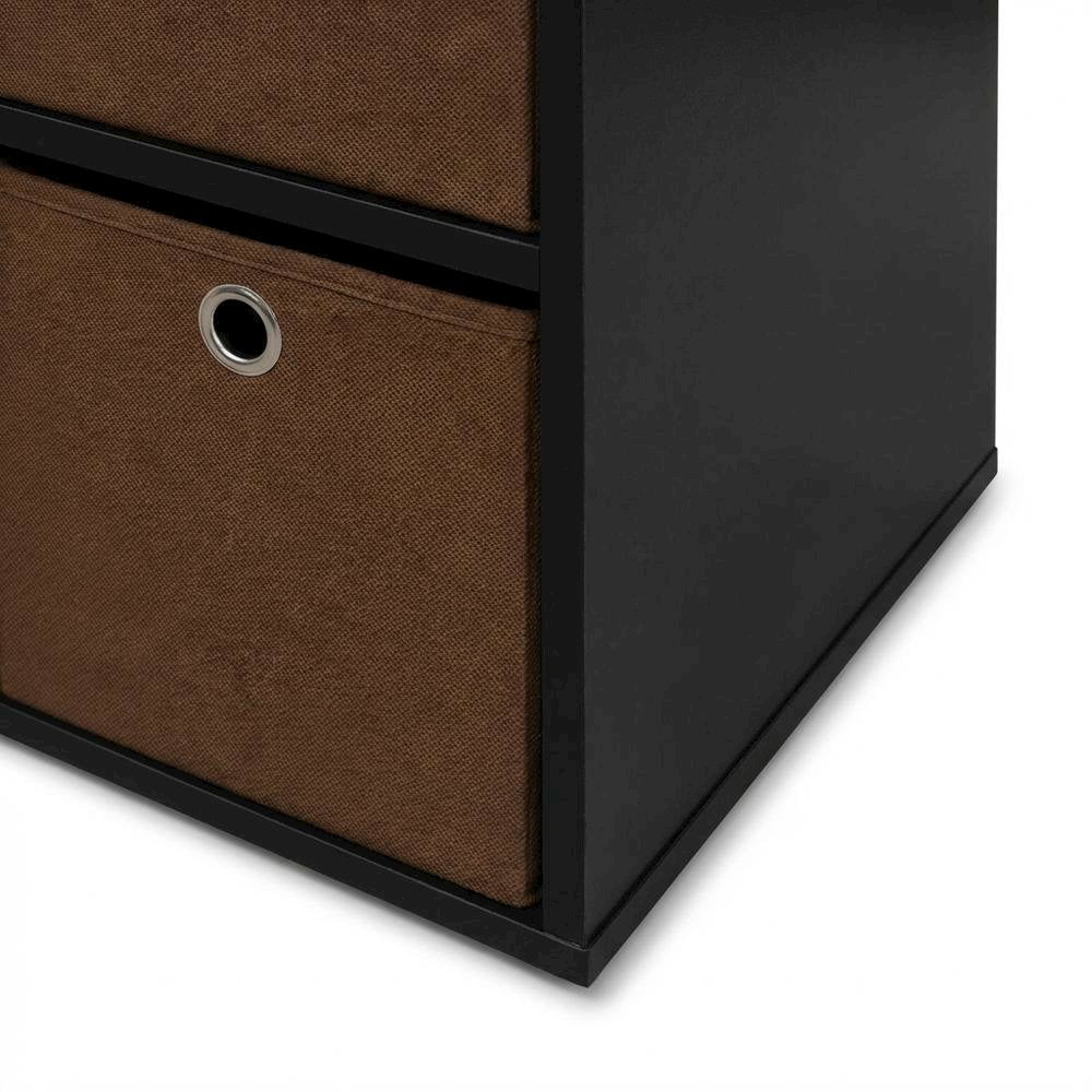 Espresso Study Desk with Bin Drawers and Modern Design for Home Office