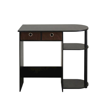 Espresso Computer Desk with Spacious Surface and Sturdy Frame for Workspace