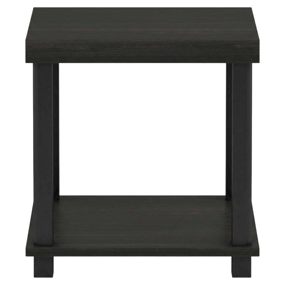 Espresso, End Side Table, Open Shelf, Quality Build