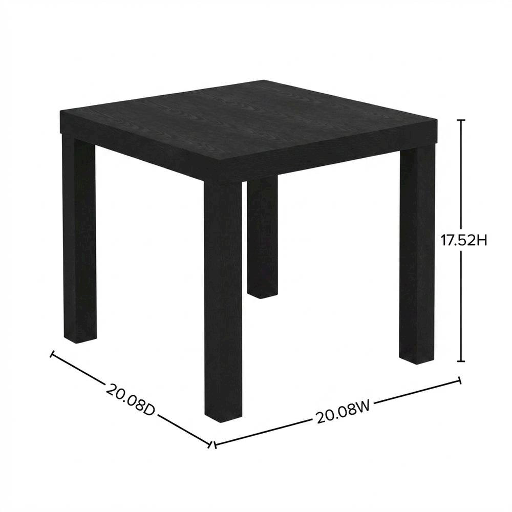 Black, Side Table, Quality Build, Durable Wood Frame