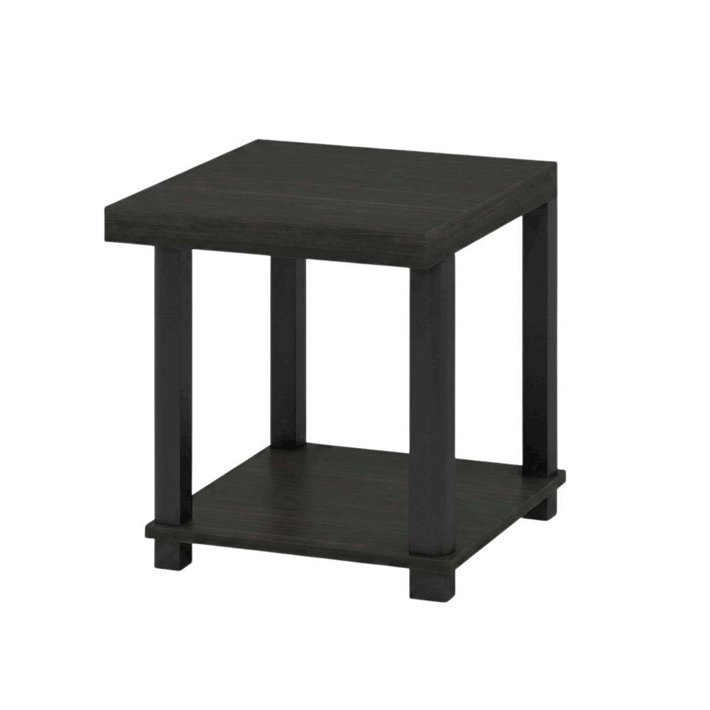 Espresso, End Side Table, Open Shelf, Quality Build