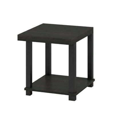Espresso, End Side Table, Open Shelf, Quality Build