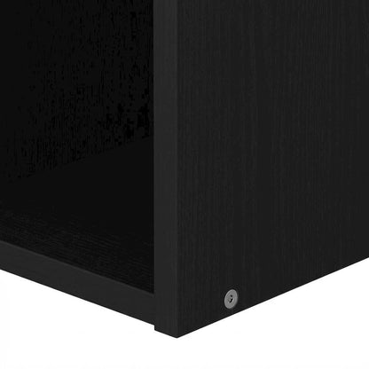 Wooden bookcase in black with compact size and sturdy construction