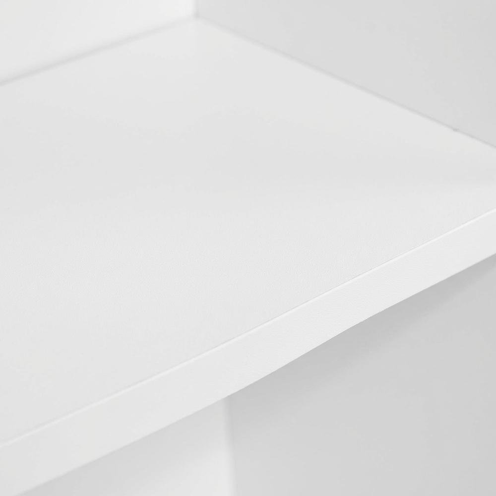 Wooden White Bookcase with Compact Design and Sturdy Construction