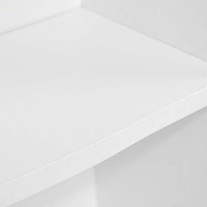 Wooden White Bookcase with Compact Design and Sturdy Construction