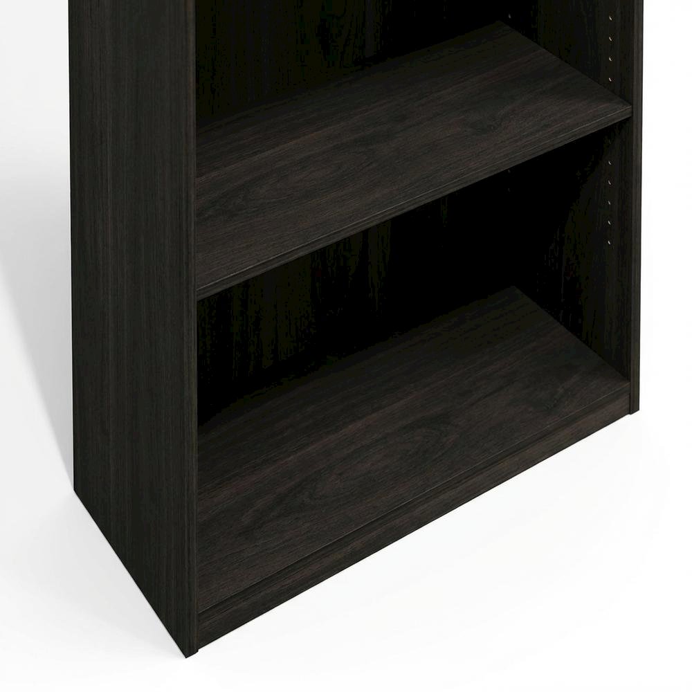 Wooden bookcase in natural finish with sturdy design for living room or office